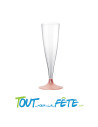 Flute à Champagne Incassable pied Rose 14cl