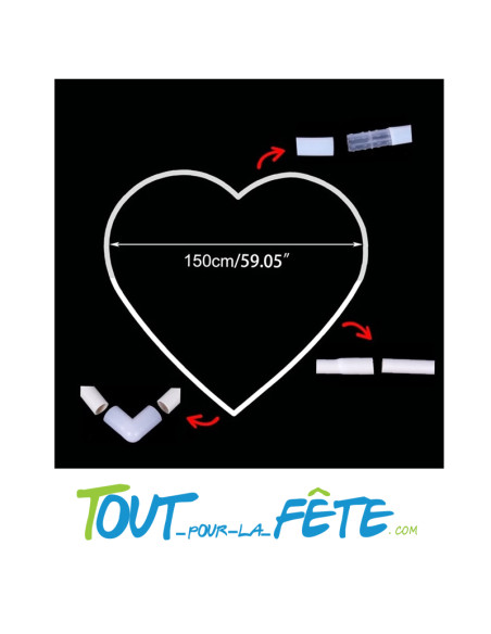 Support ballons 150 cm Cœur décoration