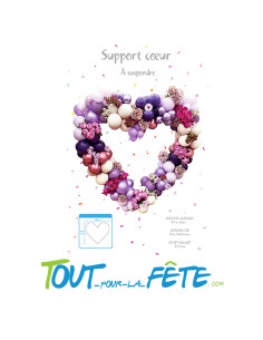 Support ballons 150 cm Cœur décoration