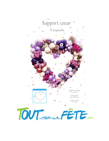 Support ballons 150 cm Cœur décoration