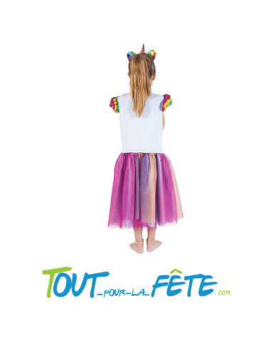 Costume licorne - enfant - arc en ciel - 5/6 ans
