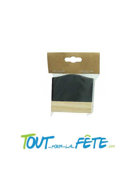 Lot de 4 portes noms ardoise et bois