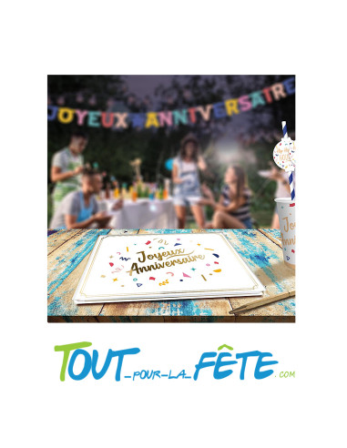 Le livre d'or de mon anniversaire 20 pages Confettis Party