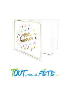 Le livre d'or de mon anniversaire 20 pages Confettis Party 2