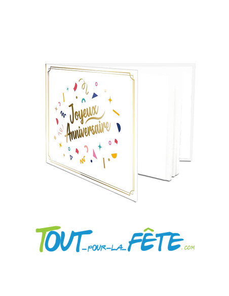 Le livre d'or de mon anniversaire 20 pages Confettis Party