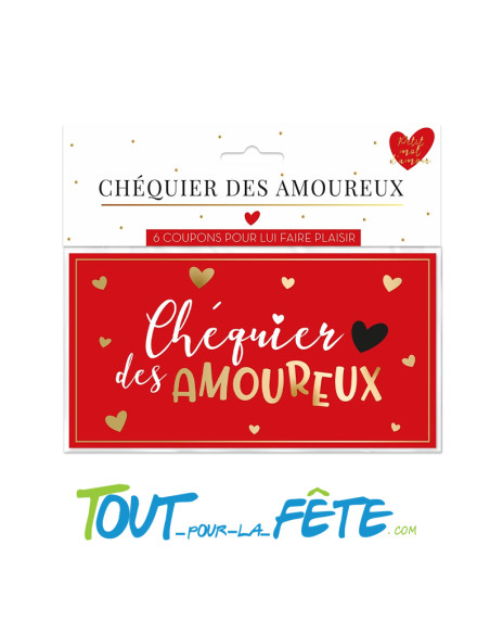Le chéquier des amoureux 6 coupons
