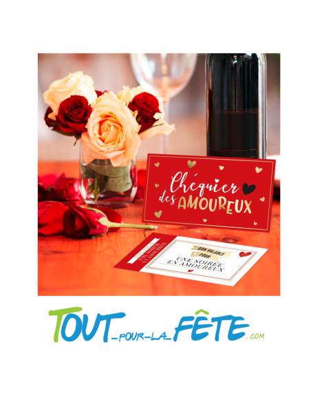 Le chéquier des amoureux 6 coupons