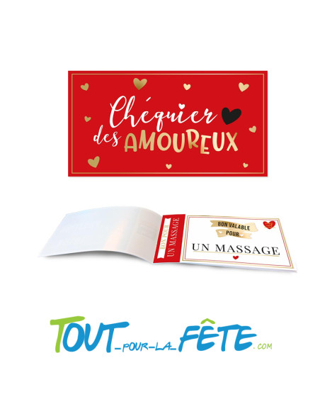 Le chéquier des amoureux 6 coupons