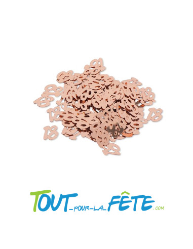 Confettis de table âge papier rose gold