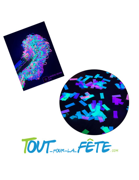 Lancer manuel DUO serpentins/confettis NEON FLUO