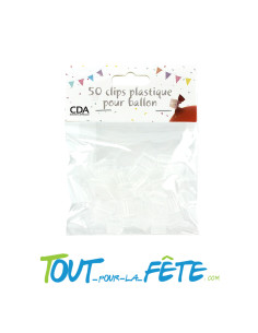 Lot de 50 Clips plastique pour ballons gonflables