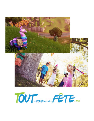 Piñata à tirer Lama Fortnite 3d gm 50 x 28 cm