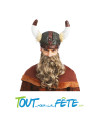 Barbe de Viking avec moustache et deux tresses
