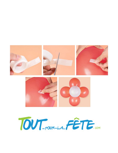 Rouleau 100 points de colle double face pour ballon