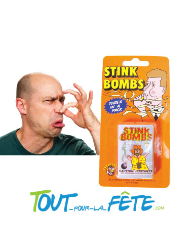 Lot de trois bombes puantes sous blister