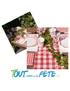 Chemin de table guinguette ou vichy 3 mètres x 30 cm 2
