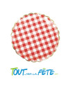 Assiette guinguette ou vichy 23 cm  x 8