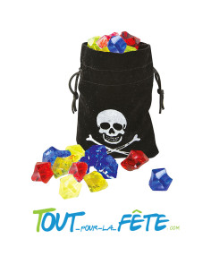 Bourse de pirate avec fausses pierres précieuses 2