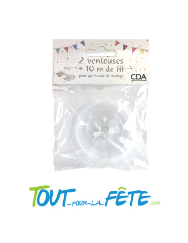 10 mètres de fil nylon avec 2 ventouses pour décoration