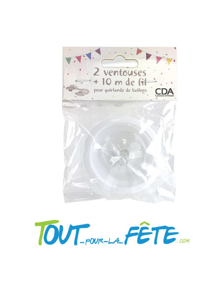 10 mètres de fil nylon avec 2 ventouses pour décoration