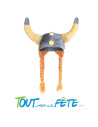 Chapeau Gaulois avec cornes et tresses