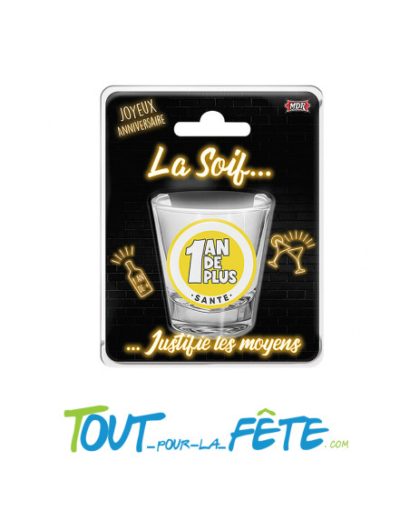 Verre shooter à l'âge 1 an de plus