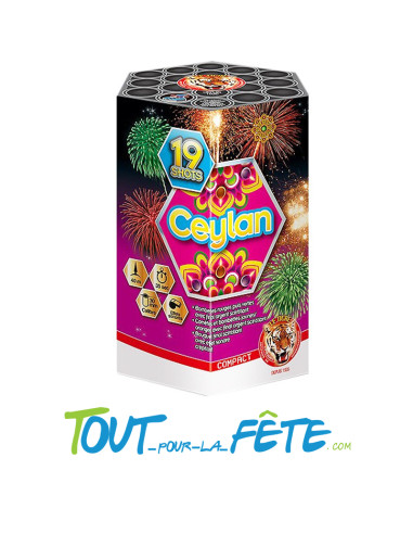 Feux d'artifice Compact CEYLAN ® 19 comètes et bombes