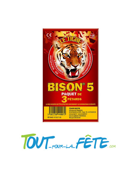 Pétard à mèche Bison 5 Pyragric paquet de 3