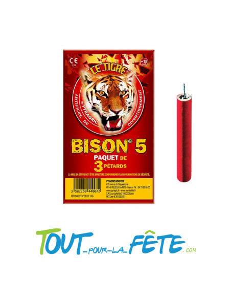 Pétard à mèche Bison 5 Pyragric paquet de 3