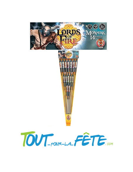 Lot de 14 fusées Lords of fire Monark hauteur 30 m