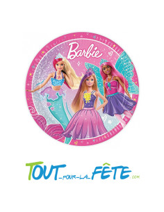 8 assiettes Barbie 23 cm