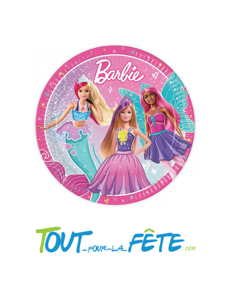 8 assiettes Barbie 23 cm