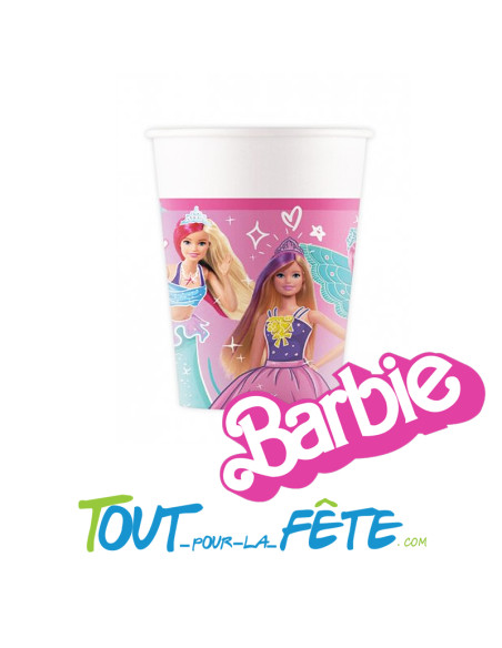 8 gobelets Barbie fantasy