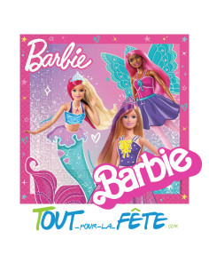 20 serviettes Barbie fantasy 33 cm 2