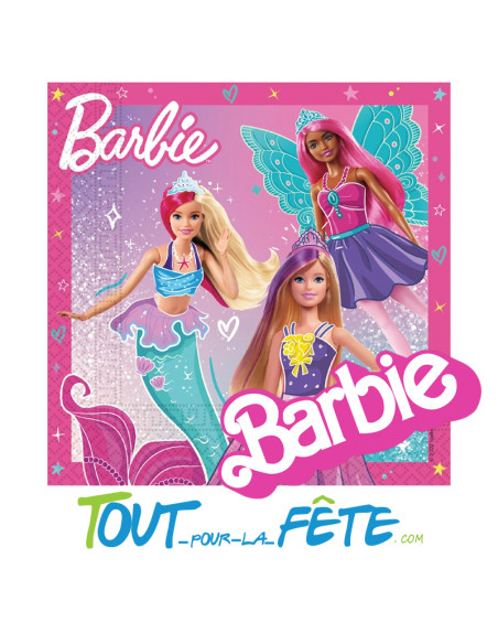 20 serviettes Barbie fantasy 33 cm