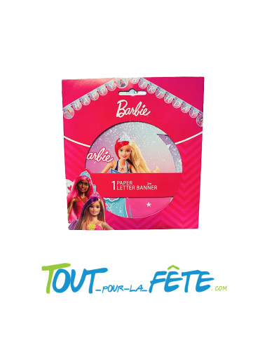 Guirlande Barbie fantasy happy birthday 2 mètres