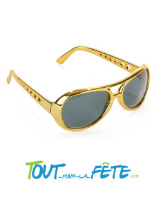 LunettesRock'n Roll Elvis™ dorées adulte 2