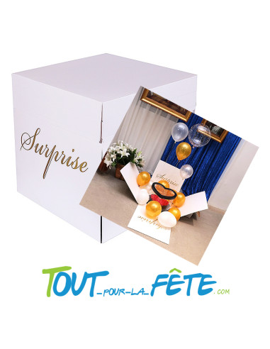 Boîte blanche surprise pour ballons