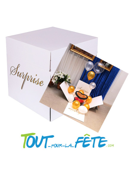 Boîte blanche surprise pour ballons