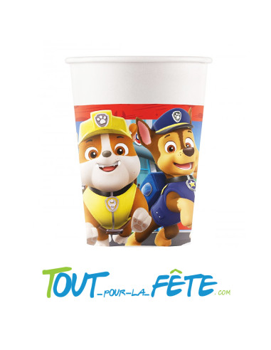 Lot de 8 gobelets en carton 20cl Pat Patrouille...