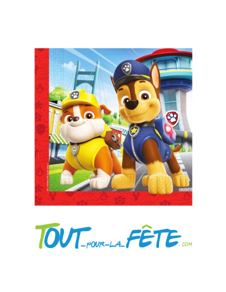 20 serviettes Pat'Patrouille 33 cm
