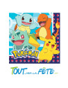 Lot 16 serviettes Pokémon 33 cm