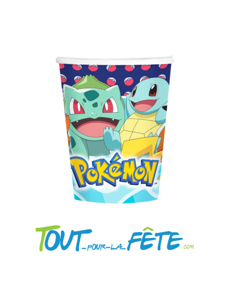 Lot de 8 gobelets Pokémon 250 ml