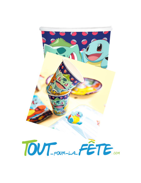 Lot de 8 gobelets Pokémon 250 ml