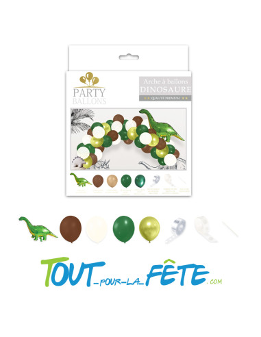 Kit de 40 ballons thème Dinosaure