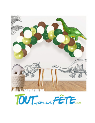 Kit de 40 ballons thème Dinosaure