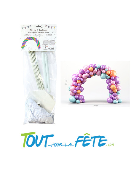 Arche à ballons avec supports à remplir d'eau