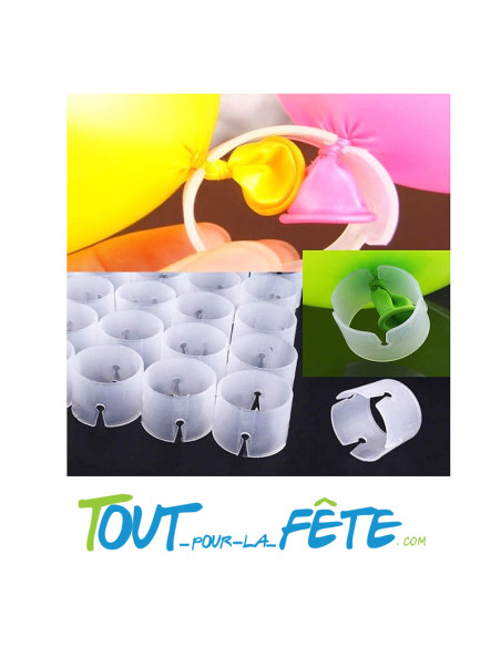 50 connecteurs 4 ballons pour arches ou guirlande de ballons