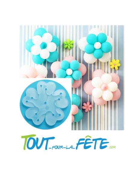 10 Supports Ballons 8cm forme fleur