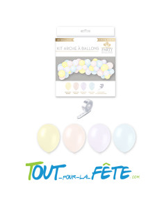 Kit de 40 ballons couleur macaron pastels